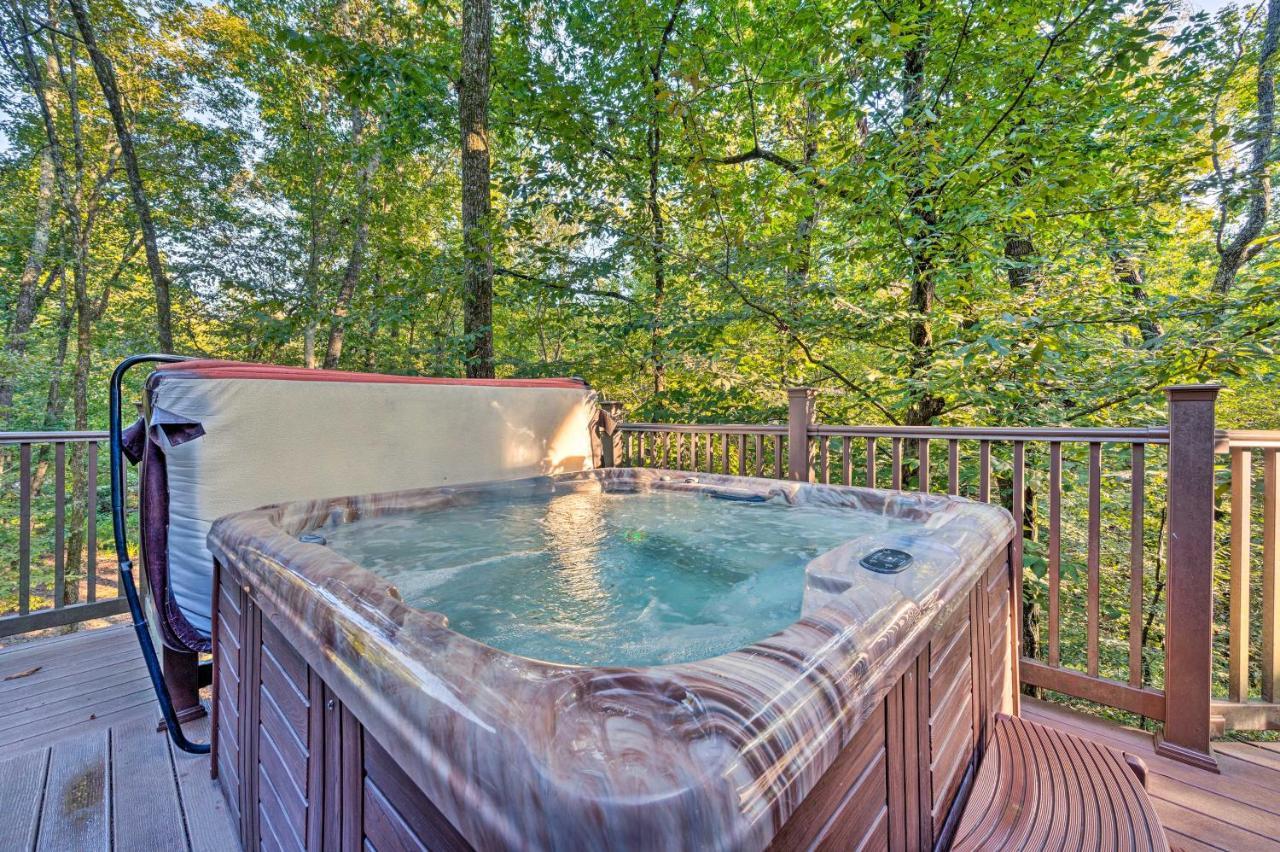 Creekside Broken Bow Cabin With Hot Tub And Fire Pit! Stephens Gap Ngoại thất bức ảnh